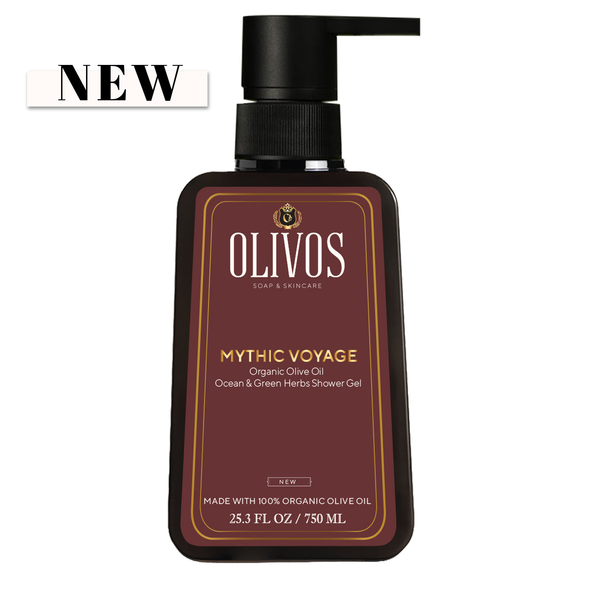 Organic Olive Oil Ocean & Green Herbs Shower Gel 750ML