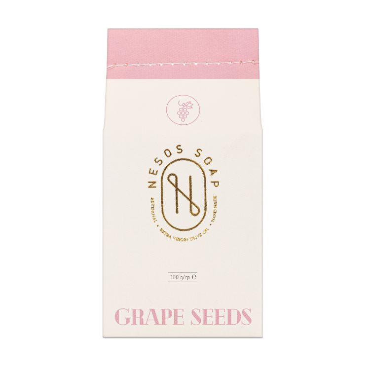 Nesos natural handmade grapes seeds soap