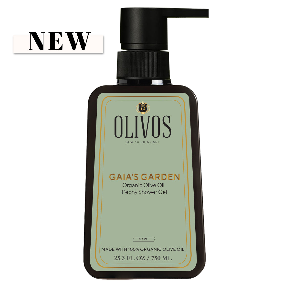 Organic Olivo Oil Peony Shower Gel 750ML