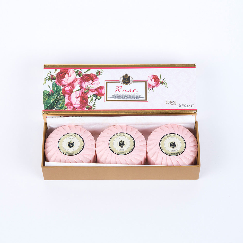 Olivos Lux Series Rose Bath Soap (box set 3 x100g)