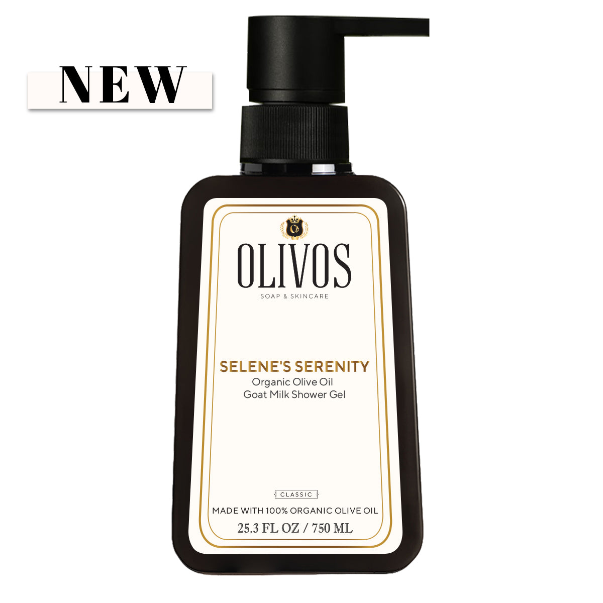 Olivos Organic Olive Oil Goat Milk Shower Gel 750ML