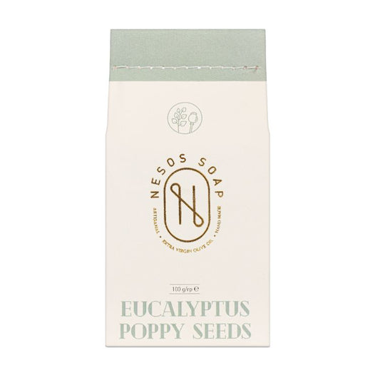 nesos natural handmade Eucalyptus and poppy seeds soap